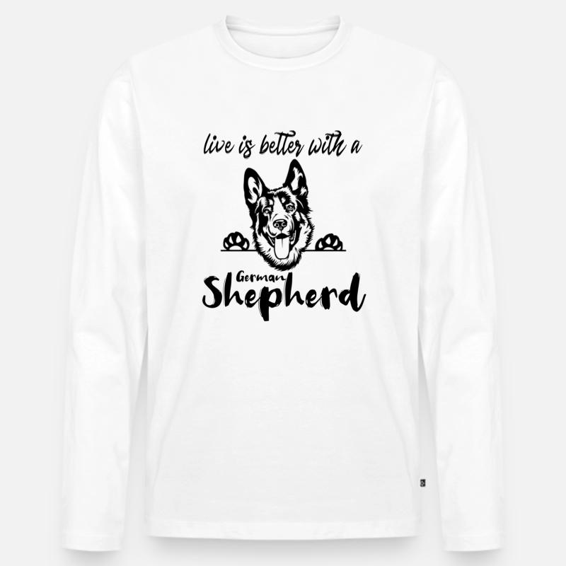 Deutscher Schäferhund - Männer Premium Bio Langarmshirt - undefined