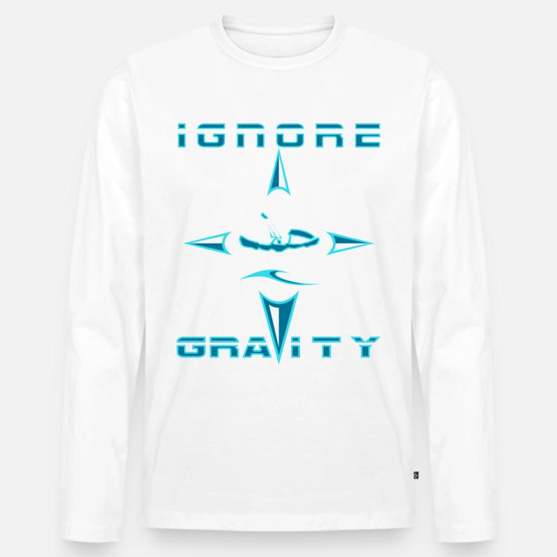ignore gravity kiten - Männer Premium Bio Langarmshirt - undefined