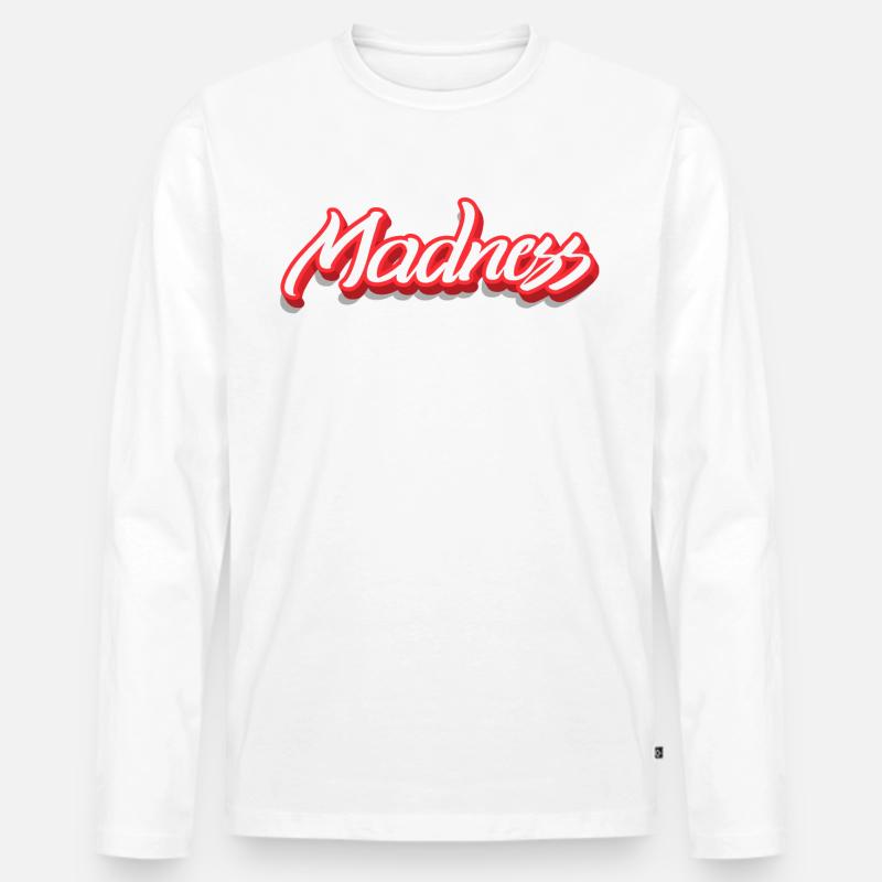 madness - Männer Premium Bio Langarmshirt - Weiß