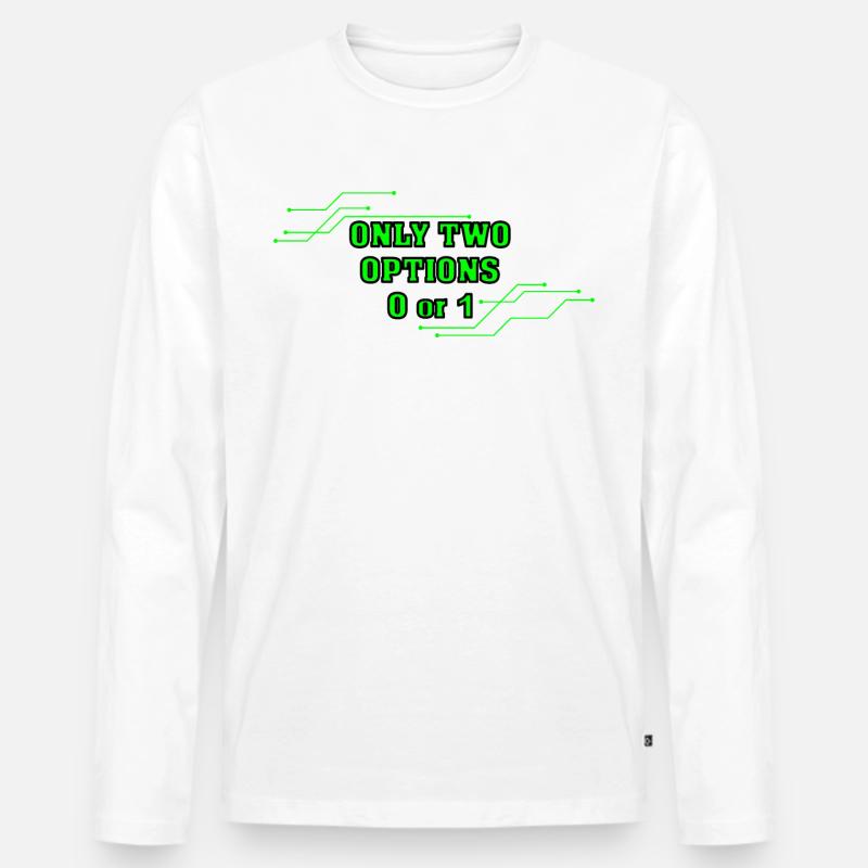 Informatik - Männer Premium Bio Langarmshirt - Weiß