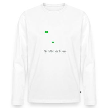 ich mag bäume weiss - Männer Premium Bio Langarmshirt - Weiß - Vorne - Nico (187cm)