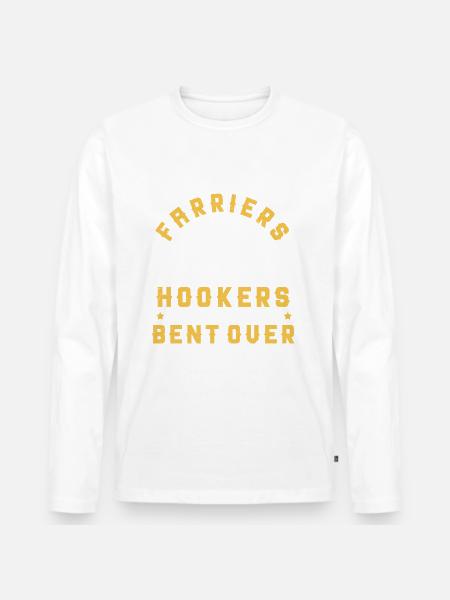Farrier Farrier smed gave idé - Premium økologisk langærmet T-shirt til mænd - hvid