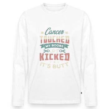 Conception du cancer du sein pour une prise de conscience du cancer du sein - T-shirt manches longues Premium bio Homme - blanc - Devant - Nico (187cm)