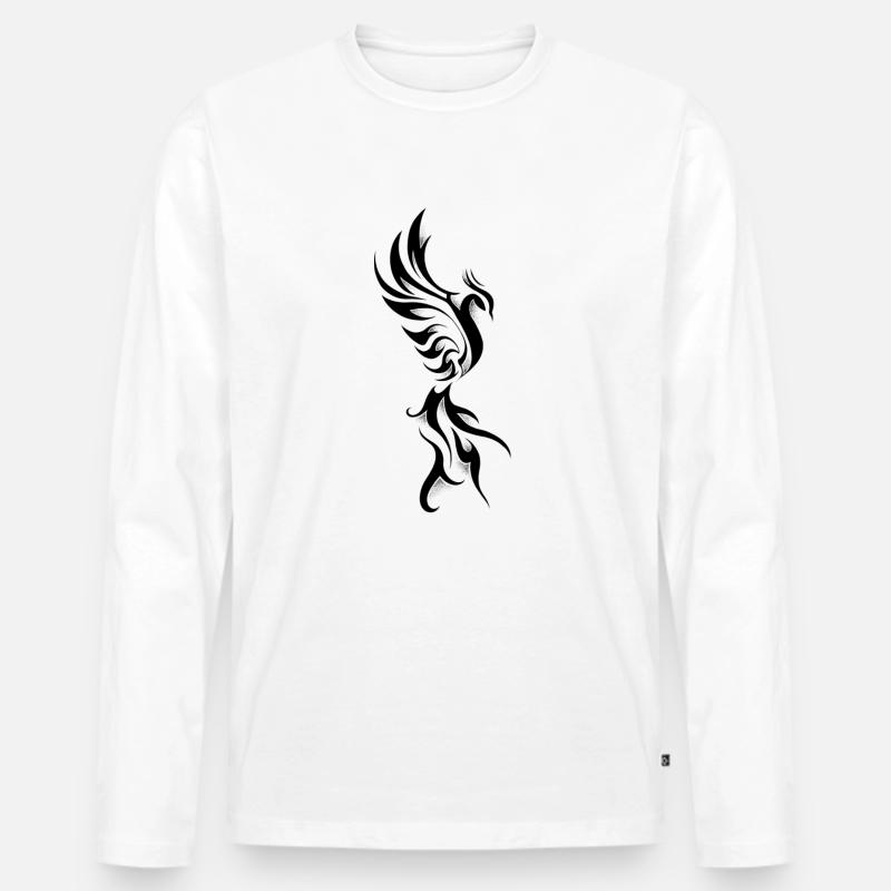 Stammesphänix - Männer Premium Bio Langarmshirt - Weiß