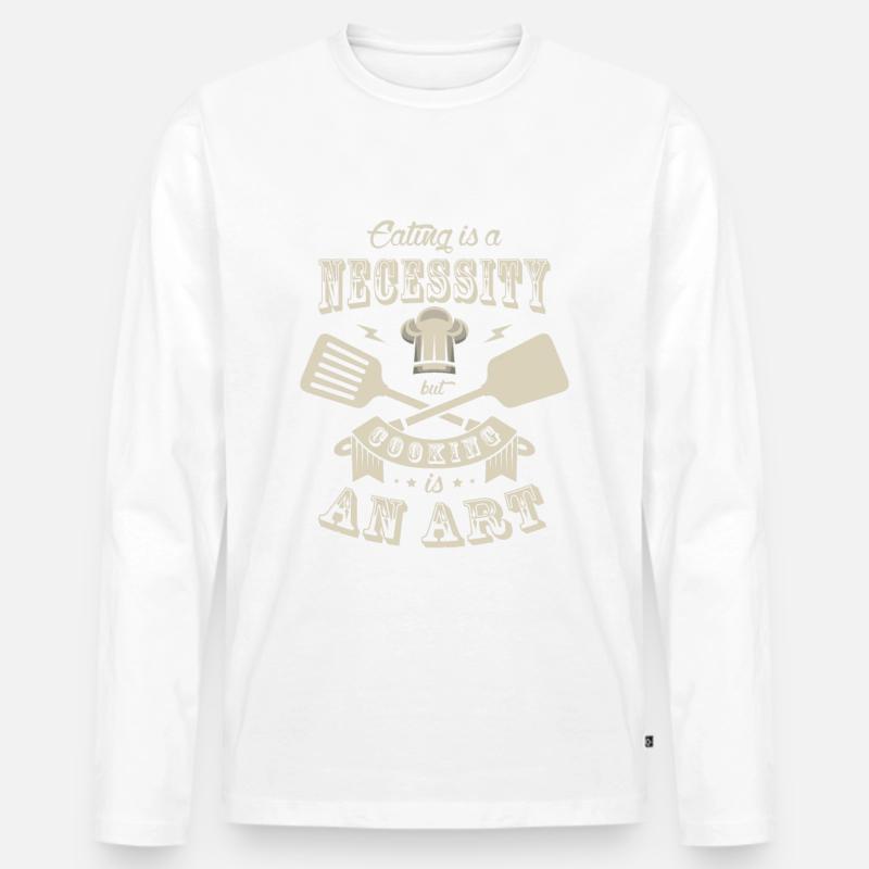 Chefkoch Koch Köche Geschenk - Männer Premium Bio Langarmshirt - Weiß