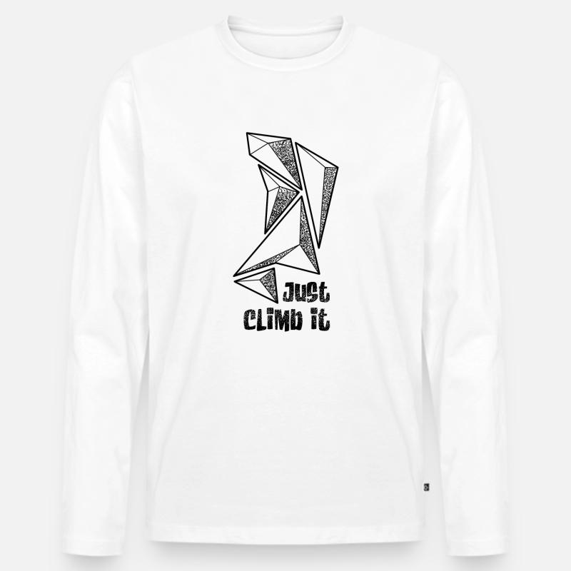 Just climb it - Männer Premium Bio Langarmshirt - Weiß