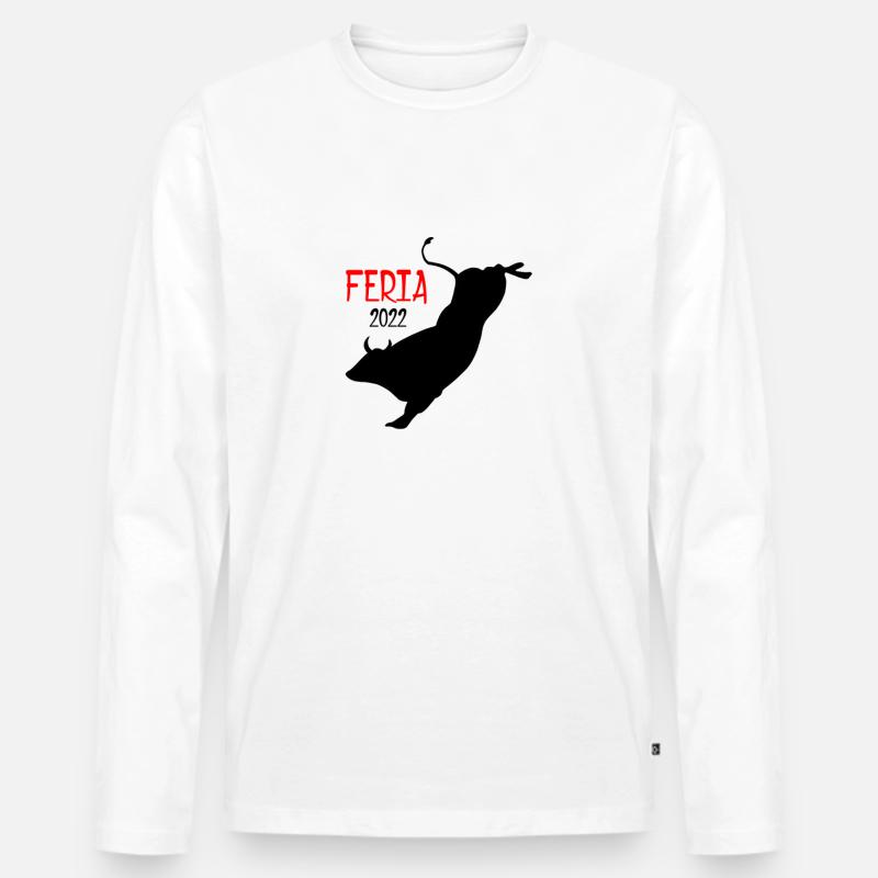 Feria 2022 - Männer Premium Bio Langarmshirt - Weiß