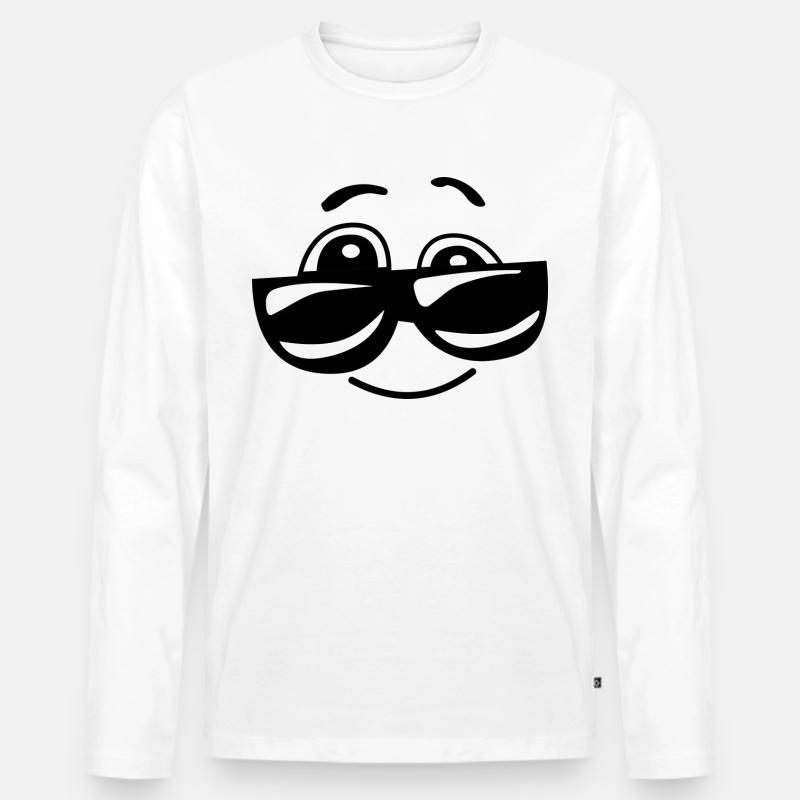 Comic - Männer Premium Bio Langarmshirt - Weiß