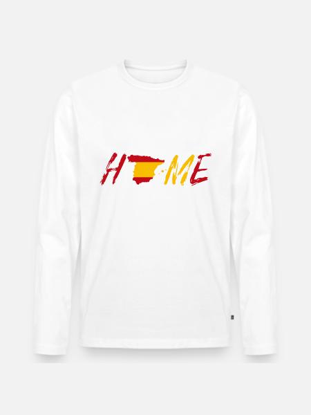 Spain Home - Men's Premium Organic Long Sleeve Shirt - white