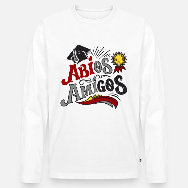 ABIOS AMIGOS. Abitur. Abschluss - Männer Premium Bio Langarmshirt - Weiß