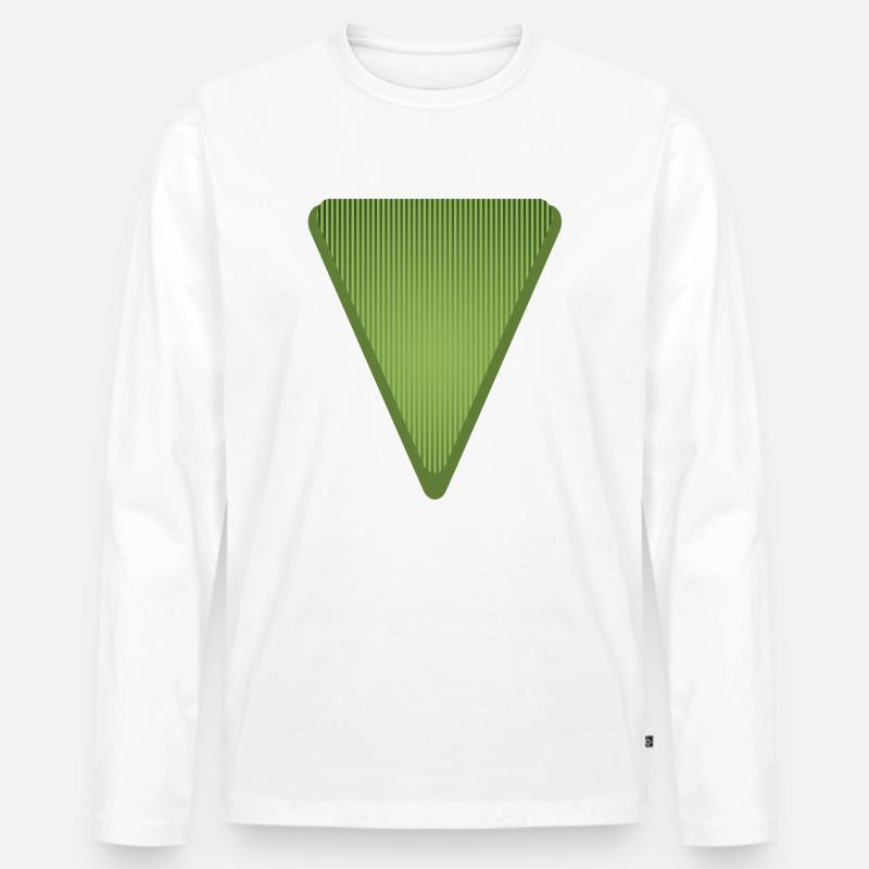 Abstrakt - Männer Premium Bio Langarmshirt - Weiß