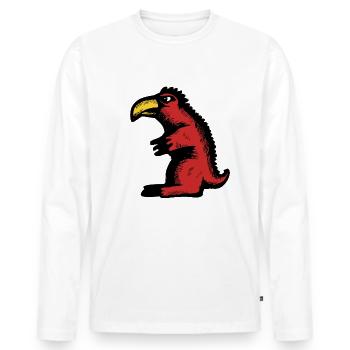 Monster - Männer Premium Bio Langarmshirt - Weiß - Vorne - Nico (187cm)