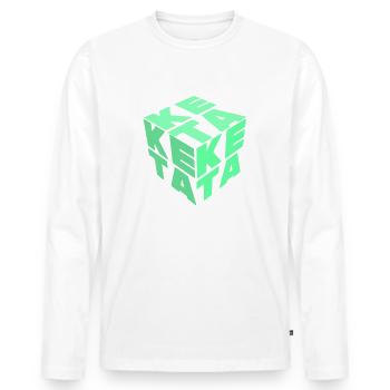 Keta Ketamin Rave Techno Electro Party - Männer Premium Bio Langarmshirt - Weiß - Vorne - Nico (187cm)