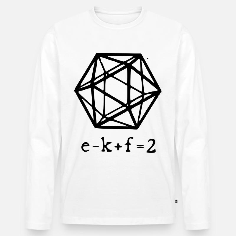 euler polyheder replacement - Men's Premium Organic Long Sleeve Shirt - white