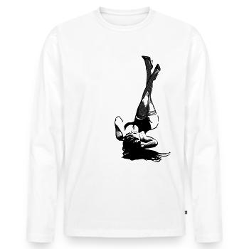 2reborn legs jambes lingerie lingerie talons hauts - T-shirt manches longues Premium bio Homme - blanc - Devant - Nico (187cm)