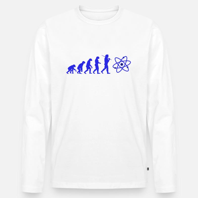 SCIENCE Evolution with Atom Neutron atom Men's Premium Organic Long Sleeve Shirt