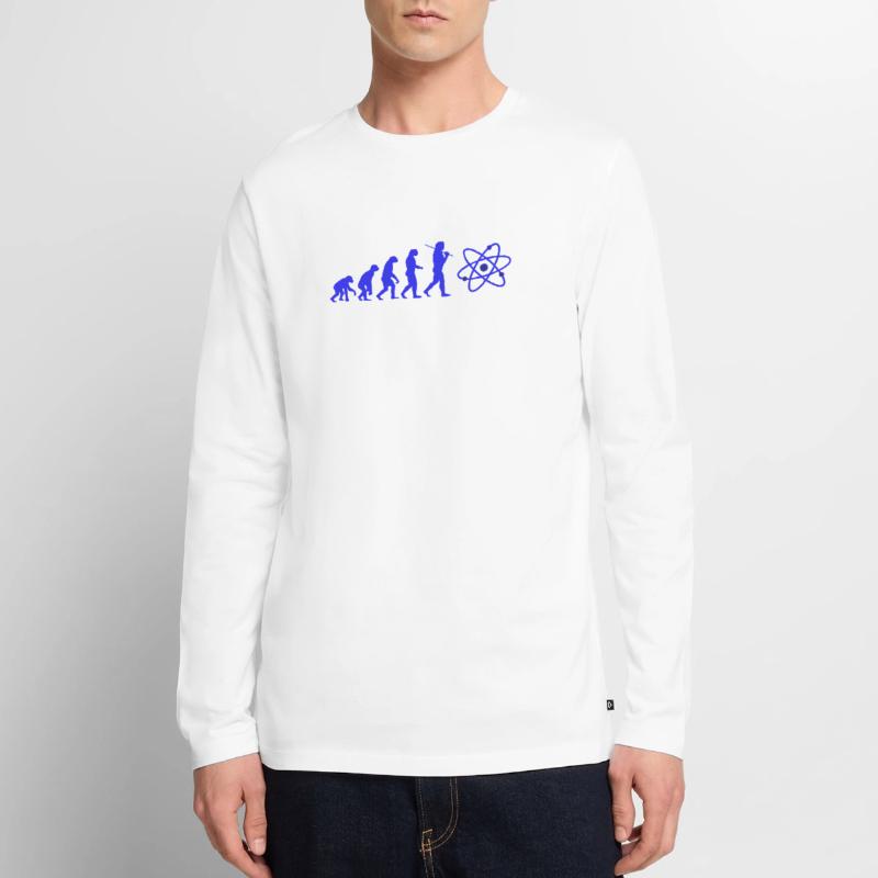 SCIENCE Evolution avec atom atom atome T-shirt manches longues Premium bio Homme
