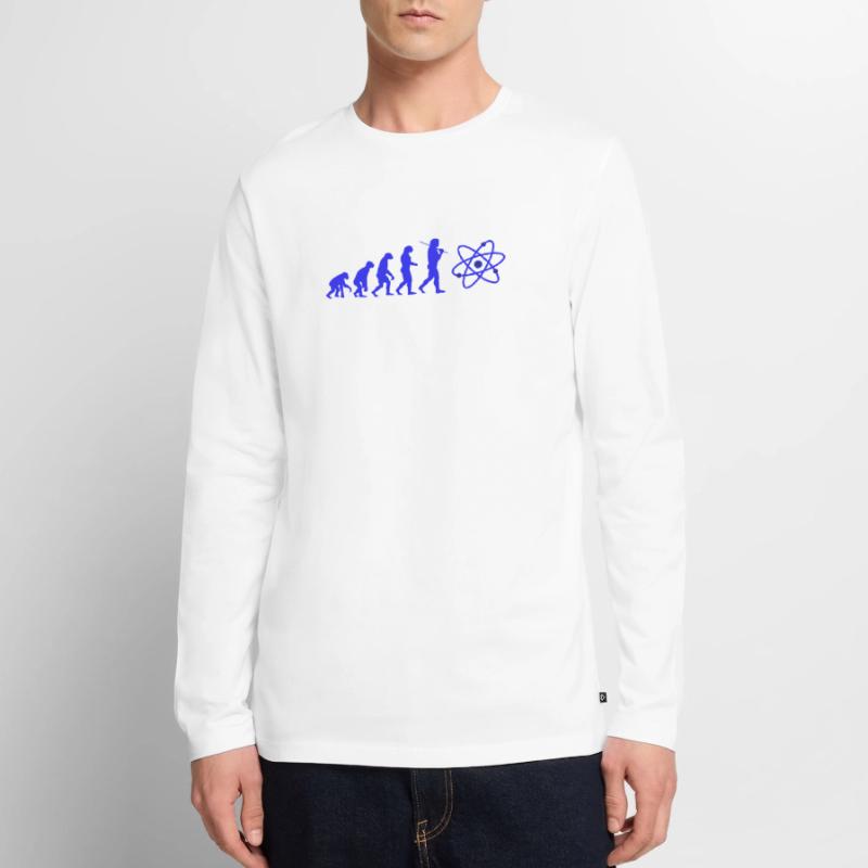 SCIENCE Evolution mit Atom Neutron atom Männer Premium Bio Langarmshirt