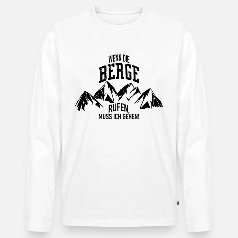 Berge rufen - Männer Premium Bio Langarmshirt - undefined