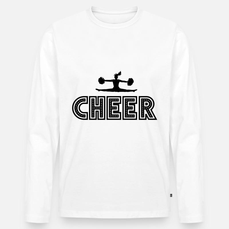 Cheerleader - Männer Premium Bio Langarmshirt - Weiß