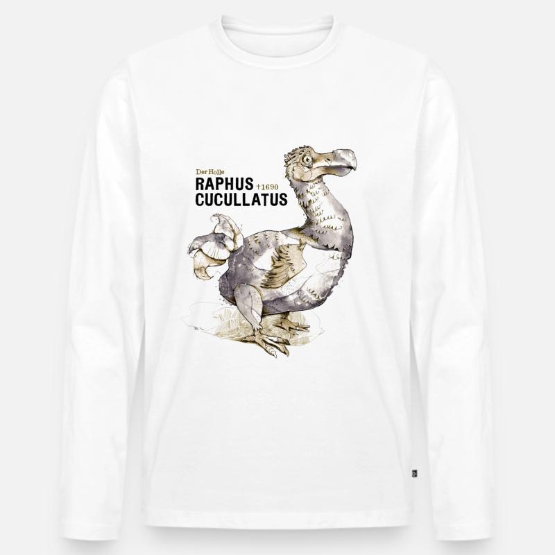 Dodo - Männer Premium Bio Langarmshirt - Weiß