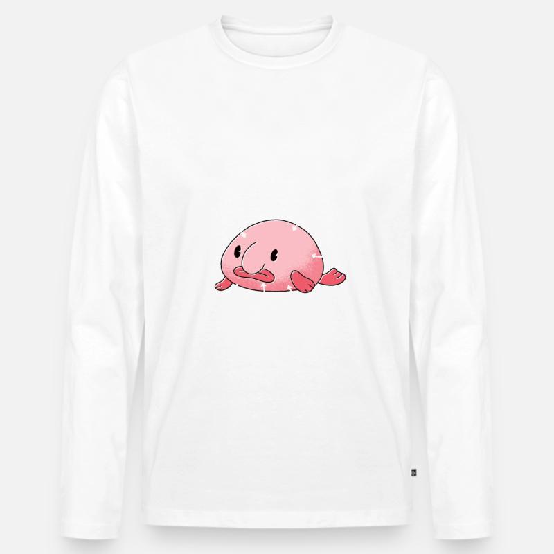 Anatomie eines Blobfisches Blobfisch Lustig - Männer Premium Bio Langarmshirt - Weiß