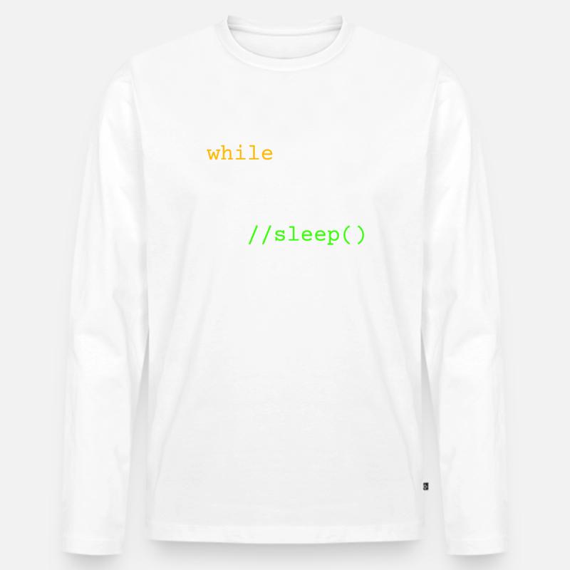 Programmierer Geschenk - Männer Premium Bio Langarmshirt - Weiß