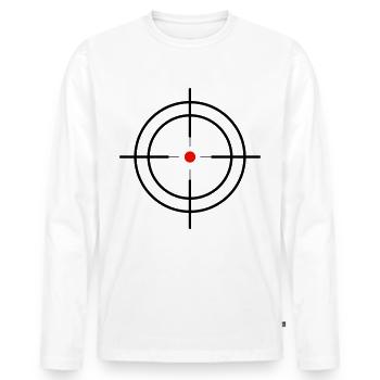 target - Men's Premium Organic Long Sleeve Shirt - white - Front - Nico (187cm)