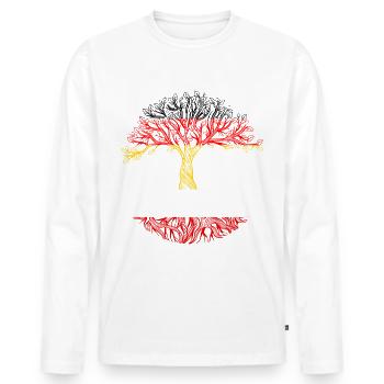 Polish ancestry Genes DNA origin Germany - Men's Premium Organic Long Sleeve Shirt - white - Front - Nico (187cm)