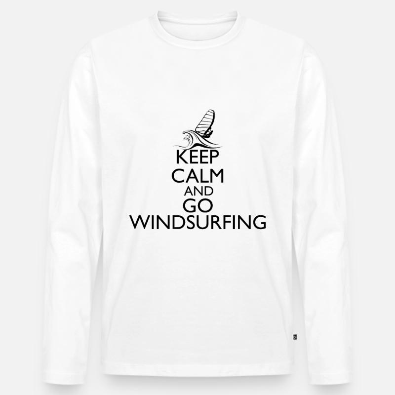 Windsurfer Windsurfing Surfen Windsurfen Windsurf - Männer Premium Bio Langarmshirt - Weiß