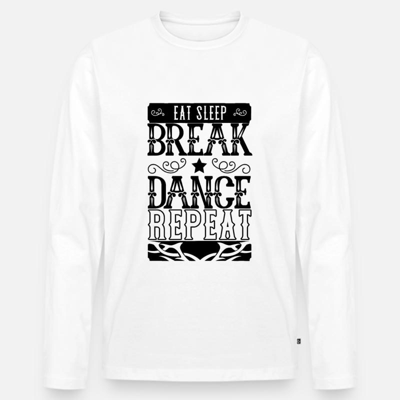 Breakdancing Breakdancer Tanz Geschenk Breakdance - Männer Premium Bio Langarmshirt - Weiß