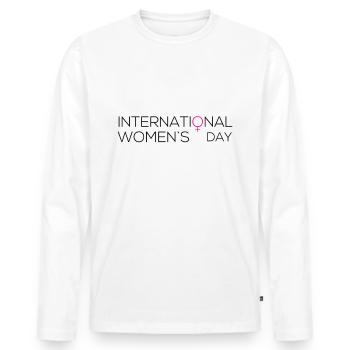 International Women's Day 8 March Holiday - Men's Premium Organic Long Sleeve Shirt - white - Front - Nico (187cm)