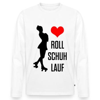 Figure Skating Roller Skates Pirouette Love Gift - Men's Premium Organic Long Sleeve Shirt - white - Front - Nico (187cm)