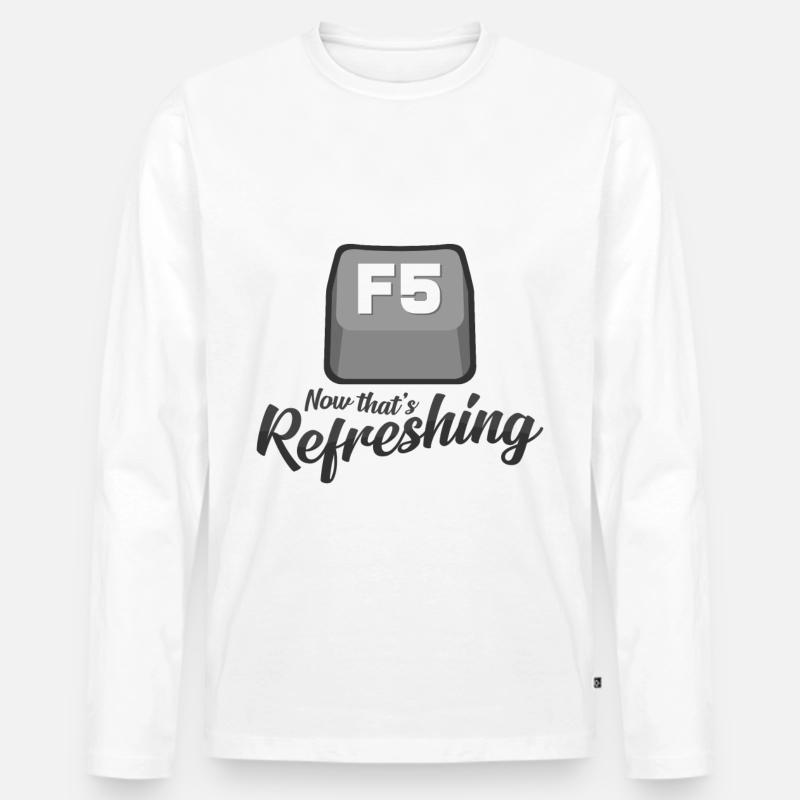 Computerfreak - Männer Premium Bio Langarmshirt - Weiß