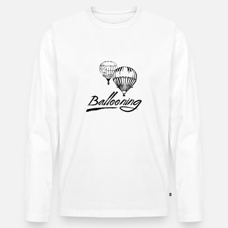 Heißluftballon Pilot - Männer Premium Bio Langarmshirt - Weiß