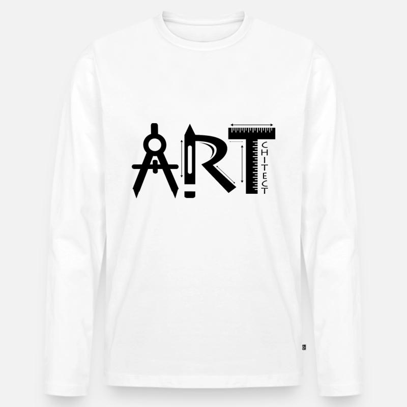 Architekt - Männer Premium Bio Langarmshirt - Weiß