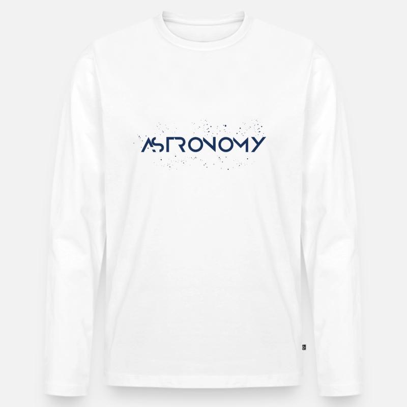 Sonnensystem Astronomie - Männer Premium Bio Langarmshirt - Weiß