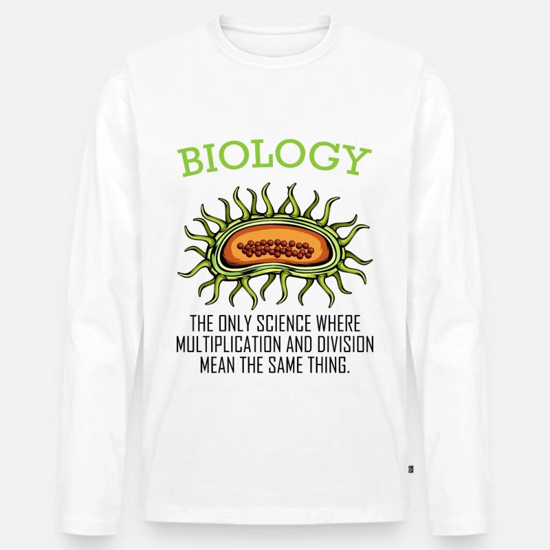 Biologe - Männer Premium Bio Langarmshirt - Weiß