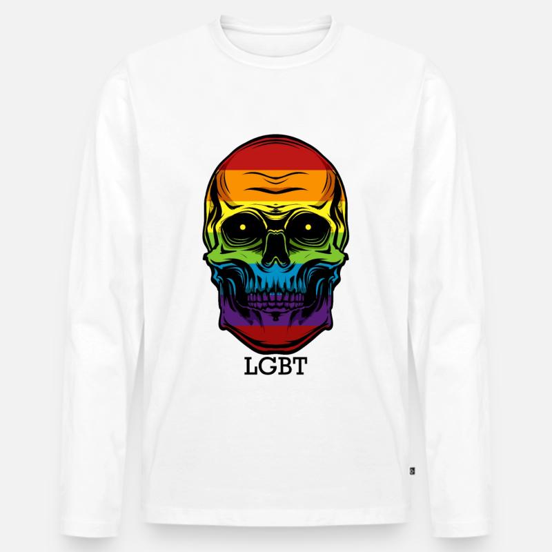 LGBT - Männer Premium Bio Langarmshirt - Weiß