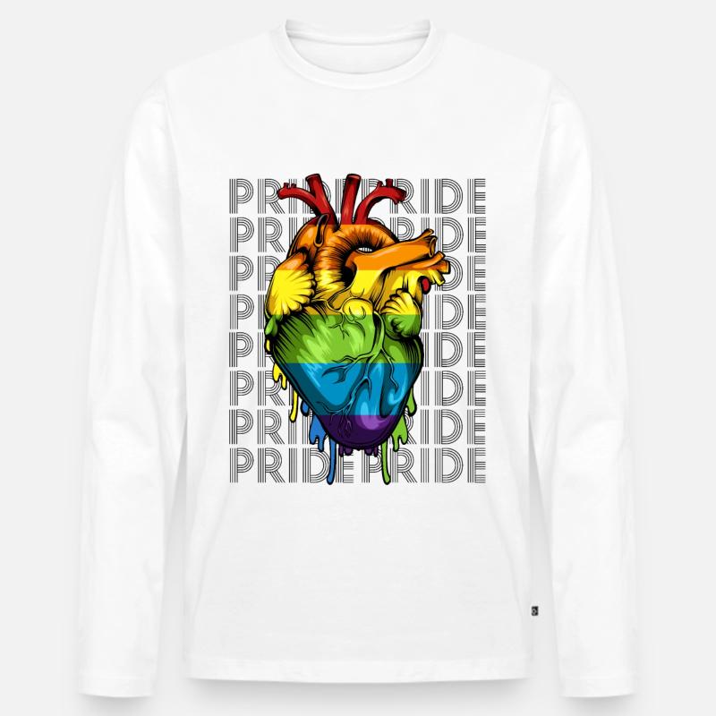 LGBT - Männer Premium Bio Langarmshirt - Weiß
