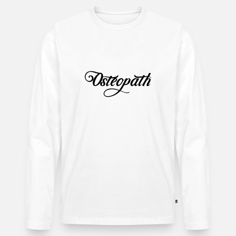 Osteopathin Osteopath Heilpraxis Osteopathie Team - Männer Premium Bio Langarmshirt - Weiß