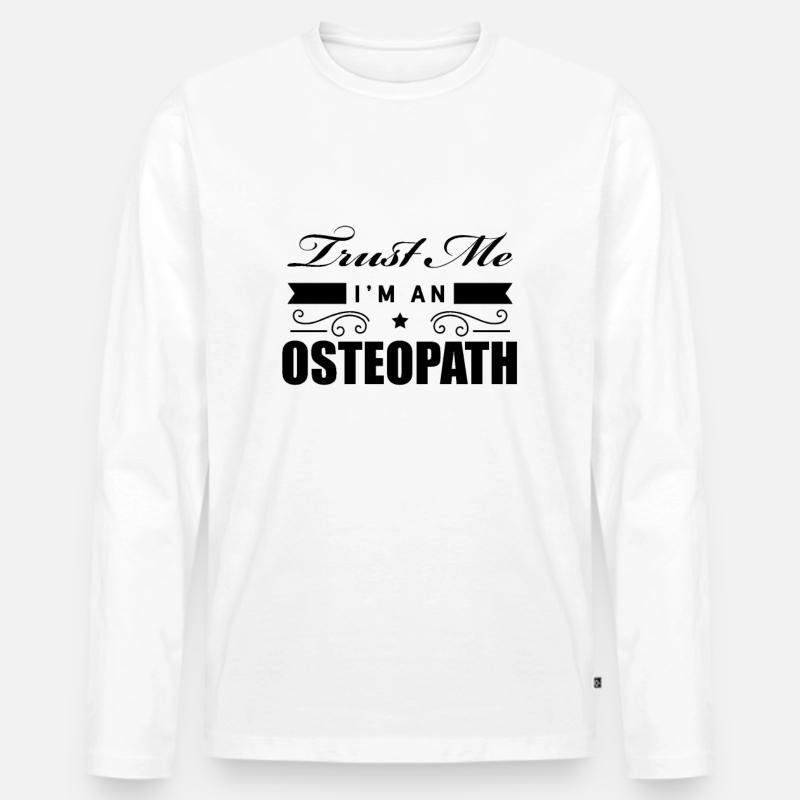 Osteopath - Männer Premium Bio Langarmshirt - Weiß