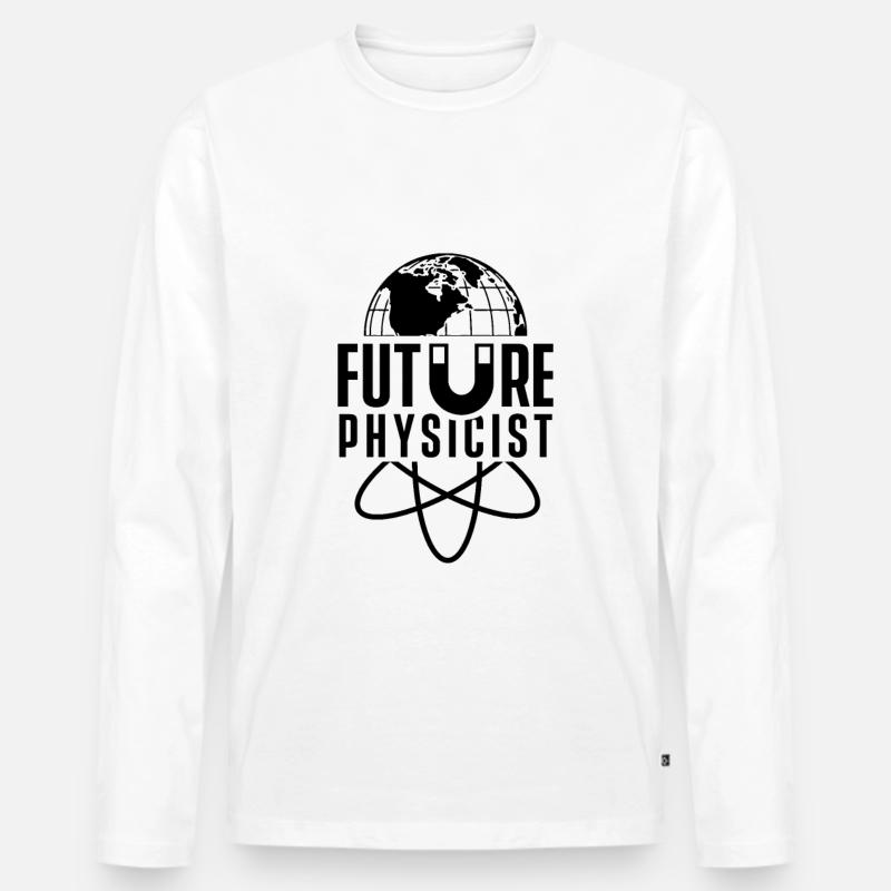 Physiker - Männer Premium Bio Langarmshirt - Weiß