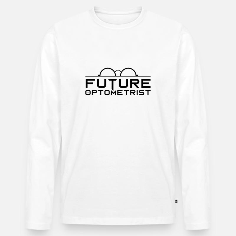 Optiker Augenoptiker Optometrist Optometrie Optik - Männer Premium Bio Langarmshirt - Weiß