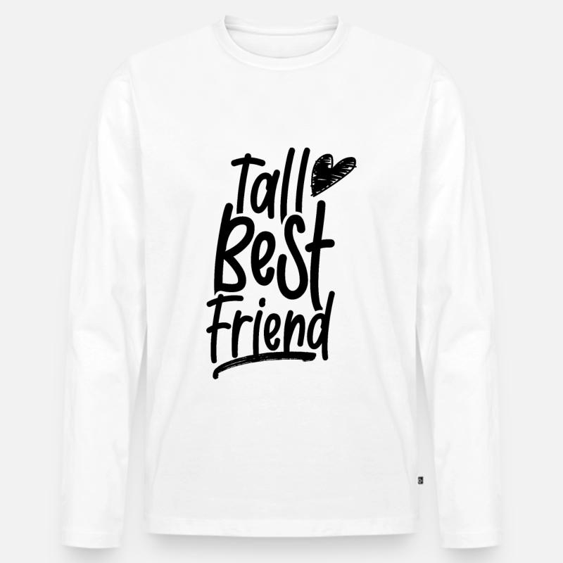 Großer Bester Freund Freundschaft Freunde - Männer Premium Bio Langarmshirt - Weiß