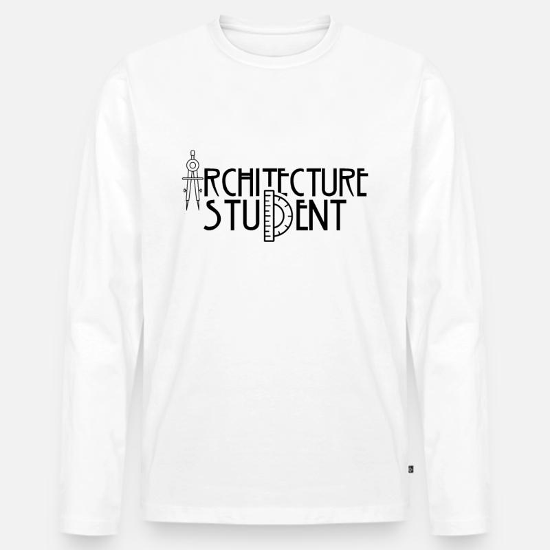 Architecture student Profession Architecture Architect - Men's Premium Organic Long Sleeve Shirt - white