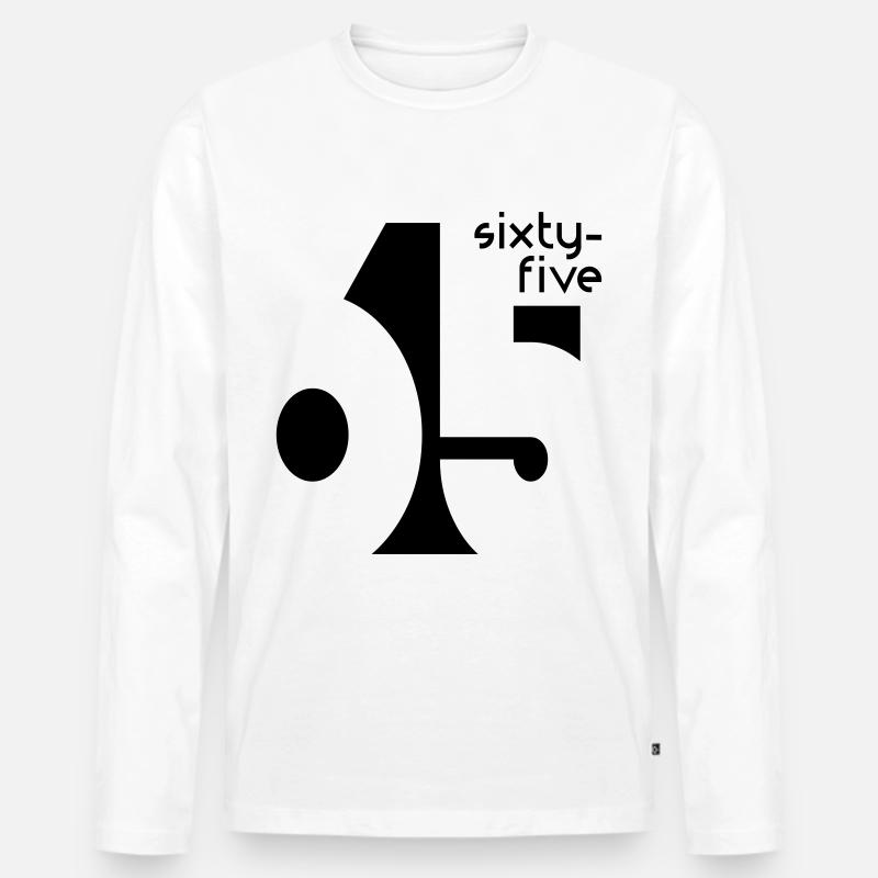 65 sixty-five - Männer Premium Bio Langarmshirt - Weiß