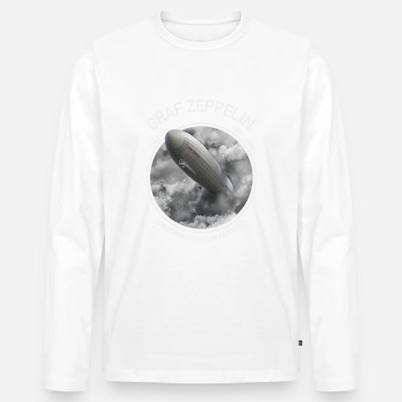 LZ127 Graf Zeppelin - Männer Premium Bio Langarmshirt - Weiß