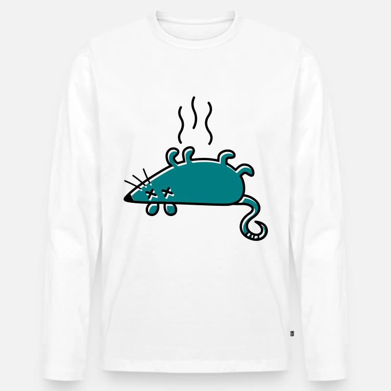A dead mouse - Men's Premium Organic Long Sleeve Shirt - white