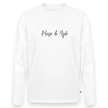 Hase Igel Buxtehude Spruch Geschenk Idee T-Shirt - Männer Premium Bio Langarmshirt - Weiß - Vorne - Nico (187cm)